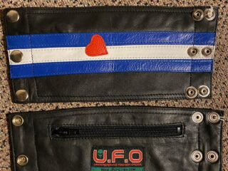 wrist wallet - leather pride flag