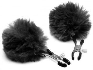 Pom Pom Nipple Clamps - Black